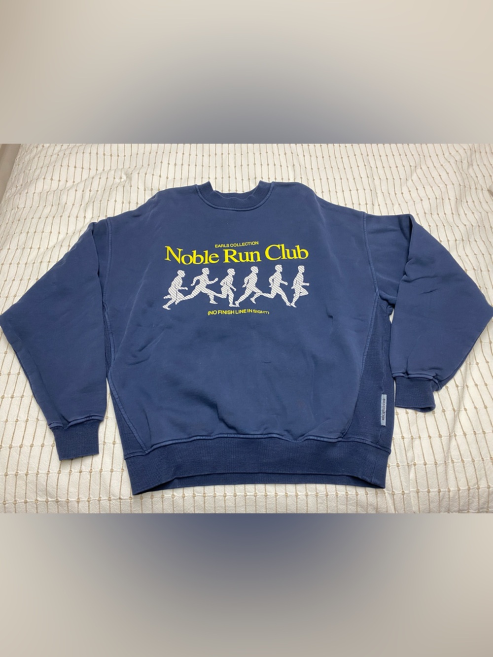 Noble Run Club Navy Graphic Crewneck Sweatshirt